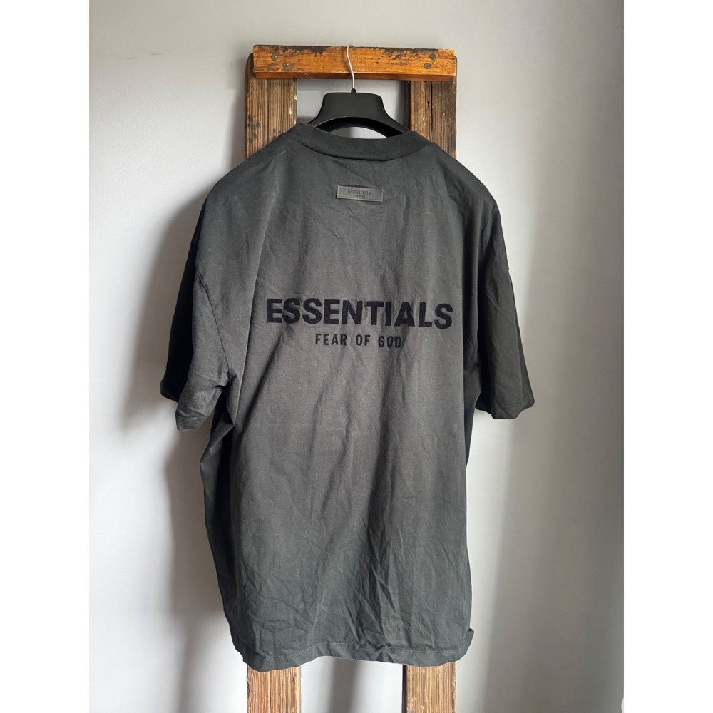 Fear of God Essentials Mens XL Oversized Streetwear Logo T-Shirt Black
